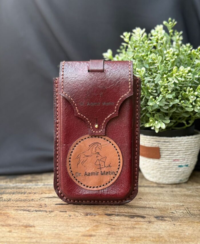 Leather Customized Mobile pouch
